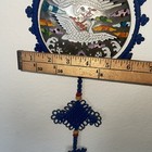 Vintage Chinese Navy 56   lucky Knot 5bat Feng Shui Wall Art 5 5    Prayer Medallion