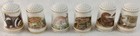 Vtg 1981 Lot Of 12 Animal Thimbles Bone China Wwf Baby Animals Of The World