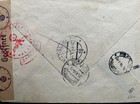 Slovakia 1944 Air Mail Registered Censored Cover To  Bohemia  Sc  C2  C5