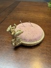 Vintage Florenza Poodle Red Velvet Pin Cushion Trinket  Display Mcm