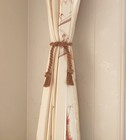 4 Pack Outdoor Curtain Tiebacks Rope  Natural Cotton Curtain Holders  Village   