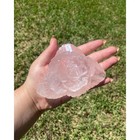 Rose Quartz Rose Carving W  Display Stand  Crystal Statement Piece  Large 386 G