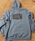 Carhartt Defender Men s Blue Pullover Hoodie Loose Fit 2xl Big   Tall Logo