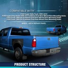 Rear Wheel Arch Repair Panels For F250 F350 F450 F550 Super Duty 1999-2010 Black