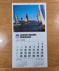 Union Pacific Wall Calendar 1988 Railroad Train Pictures Large 12 5  X 23  Inch