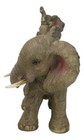 Safari Savanna Whimsical Elephant Father And 2 Calves On Piggyback Figurine 5 h