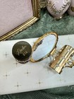 Stratton Pheasant Lipstick Holder Compact Mirror England Revlon Vintage Tube