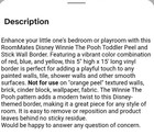 Disney Winnie The Pooh Peel   Stick Border  Removable  Reusable 5in  X 15ft