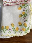 Vintage Floral Handkerchiefs Lot Of 4 Scalloped Embroidered Edge Cottagecore