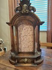 Antique Oak Display Case Countertop Cabinet Showcase 24x16x6 With Mirrors