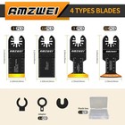 50pcs Titanium Oscillating Tool Blades  Curved Edge Oscillating Saw Blades For M