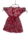 Vintage 1950 s Kate Greenway Pink Floral Cotton Party Dress Size Baby toddler
