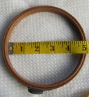    vintage Queen 5  Wood Embroidery Hoop Made In Usa Patented Metal Tension Wheel
