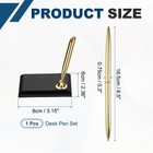Wedding Pens  Guest Book Pen Set With Acrylic Square Base Stand  Gold