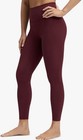 Crz Yoga Matching Set Red Merlot Crop Tank   Leggings Women Med Workout Outfit