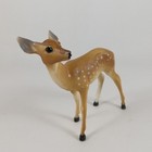 Vintage Hard Plastic Spotted Fawn Deer Figure  651 Hong Kong 4 25 Inch