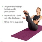 Ultra-sticky Alignment Yoga Mat  Fuchsia  6mm Thickness  Made From Pvc