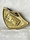 Antique Excelsior Roma Solid Brass Key Fob Chain Room 481 Rome Italy - No Key