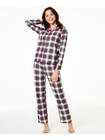 Family Pjs Intimates White Set Plaid Sleepwear Pajamas L