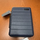 United Airlines First Business Class Away Amenity Kit Blue Gray Zipper -open New