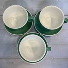 Acme Classic Large  latte  3 Cup   Saucer Sets Teal  feijoa Green  Coffee 280ml