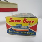 Vintage Famous Quality Toy Speed Boat - Hand Crafted 9  - Made In Japan 1950s