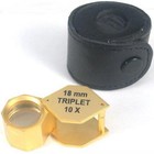 10x Triplet 21mm Hexagon Eye Loupe   15x Eyepiece Loupe Jewelers Magnifyingtools