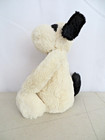 Jellycat Bashful Puppy Dog 12  Plush White Black Spots Stuffed Animal