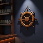 Nautical Wheel Wall Decor Mediterranean Style Wooden Steering Wheel Decoration