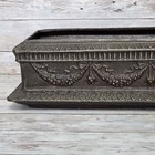 Vintage Cast Metal Jardiniere Planter Box French Floral Bouquet Swag 