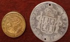 Lima Peru 2 Reales Spanish Coin Carolus  iii  dei  gratia 1784   Cinco Centavos Lo