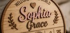 Personalized Baby Birth Announcement   Nursery Keepsake Sign