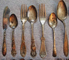 Antique Silverplate Silverware 19 Pc  Lot Vintage Rogers Court Fortune More     