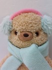 Gund Pusheen Sloth Plush With Earmuffs Scarf  Beige Brown Soft Stuffed Animal