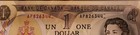 Rare Partial Digit Serial   Error 1973 Bank Of Canada  1 Banknote  Bcs Graded 