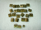 Vintage  Buttons- 25 Pcs--moonglow Plastic--square metal Shank--aprox 3 4 --nos