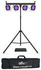 2 Chauvet Dj 4bar Lt Quadbt Ils Bluetooth Light Kits tripods bags footswitches
