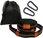 2pcs Hammock Straps With Carabiners  2m ch Long   7 78 7in Orange   Black