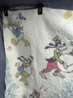 Vintage Mickey Mouse Minnie Mouse Donald Duck Goofy Pluto Parade Castle Blanket