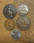 Lot Of 5  Old World Coins  Good Starter Set 