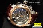 Invicta Men s 54mm Reserve Venom Elegant Swiss Chronograph Brown Leather Watch