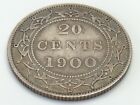 1900 Newfoundland Twenty 20 Cents Sterling Silver Canadian Circulated Coin G605