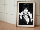 Vintage Elvira Movie Poster  Halloween Print  Black And White  Horror Poster