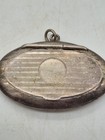 Antique British Sterling Silver Compact Oval Mirror Marked All