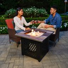 Endless Summer Nate 30 Inch Square Outdoor Uv Printed Lp Gas Fire Pit Table