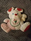 Vintage Fisher Price White Puffalump Mouse Baby s First Christmas Rattle Cute 