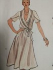 Vogue 7946 Dress Blouson Wrap V Neck Tie Sewing Pattern Ladies 12 Uc Vtg Loose