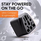 Us Travel Plug Adapter  Eu au uk nz cn To Usa  type B   Grounded 3 Prong Usa Wal