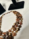 Vintage Western Germany Beaded 18in Necklace Bracelet   Earrings Jewelry Set