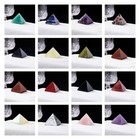 Natural Quartz Crystal Pyramid Chakra Healing Energy Stone Generator Tower Reiki